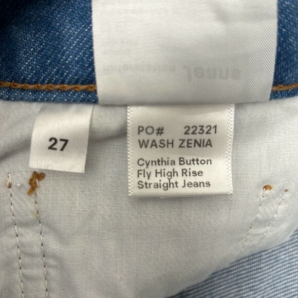 Reformation Cynthia Button Fly High Rise Straight Jeans Size Zenia 27 - Picture 6 of 9